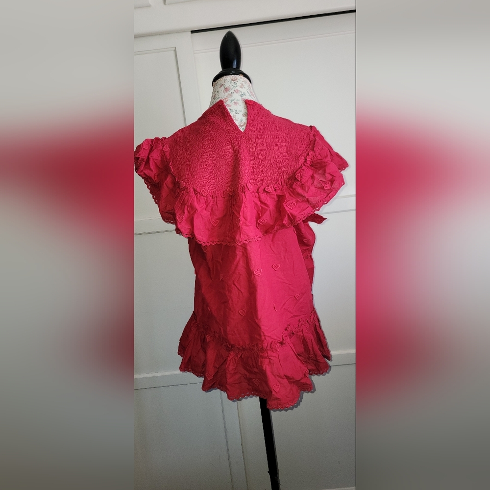 FARM RIO Heart Blouse Size MEDIUM - Picture 5 of 9